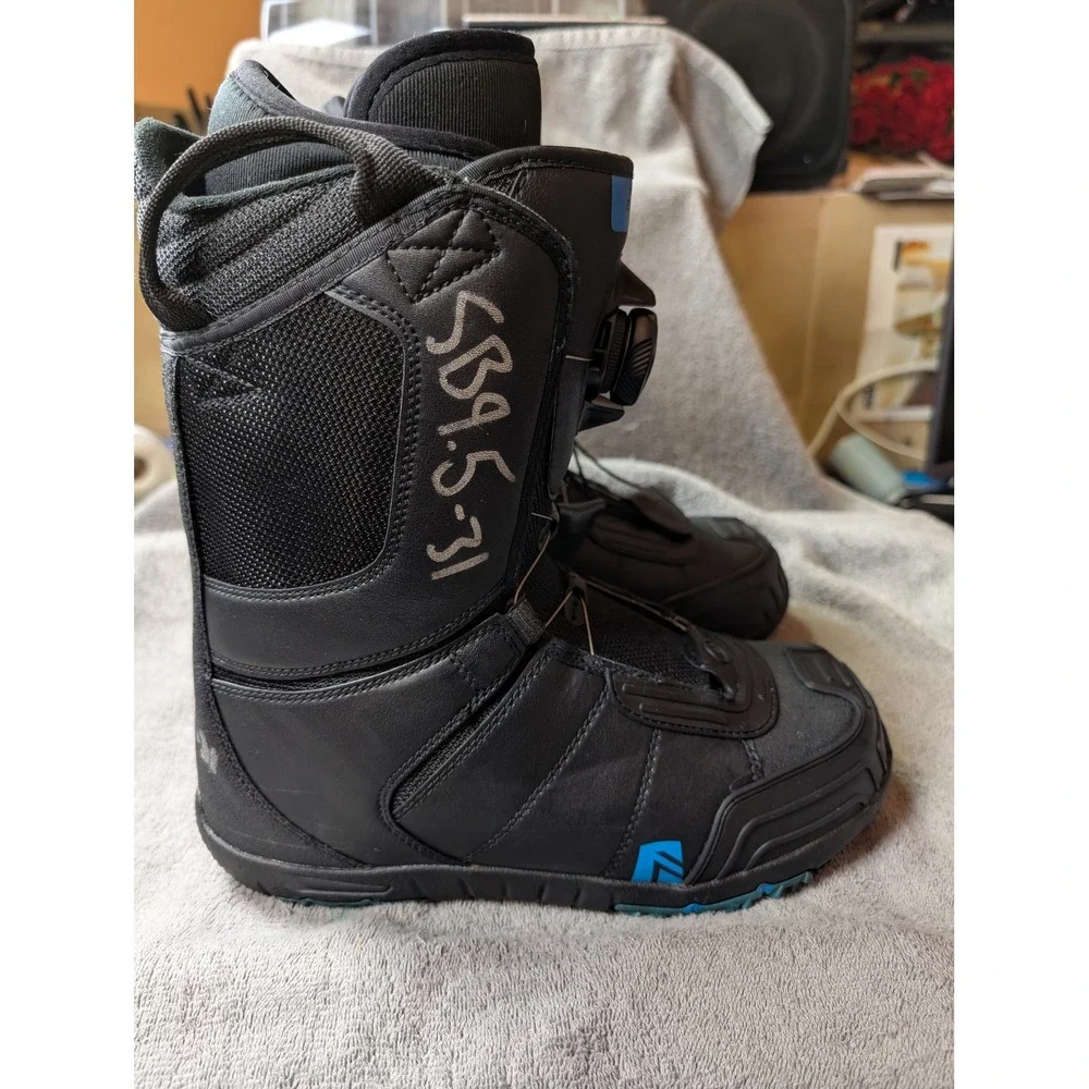 Nidecker BOA Snowboard Boots Mens 9.5 Black All Mountain Snowboarding Gear